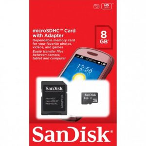Cartão de Memória Sandisk Micro SDHC 8GB Classe 4