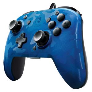 CONTROLE NINTENDO SWITCH POWERA WIRED MILITAR AZUL