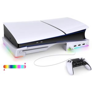 STAND PS5 SLIM HORIZONTAL COM USB IPEGA RGB LIGHTING