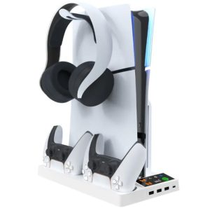 STAND PS5 COM COOLER/PORTA HEADSET E CARREGADOR PARA 2 CONTROLES IPLAY