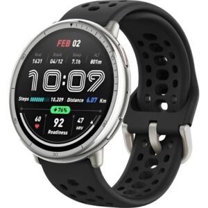 RELOGIO AMAZFIT ACTIVE 2 ROUND BLACK LEATHER