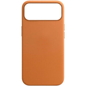 CAPA APPLE 17 PRO LEATHER MAGSAFE LARANJA
