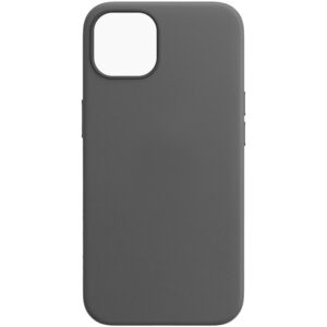 CAPA APPLE 15 LEATHER MAGSAFE CINZA