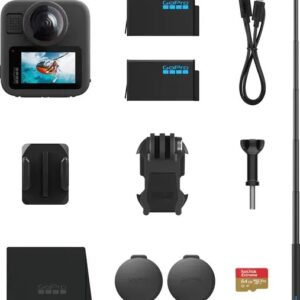 CAMERA GOPRO MAX2 TRUE 8K 360 BUNDLE COM LENS KIT BLACK CHDFZ-311-TH