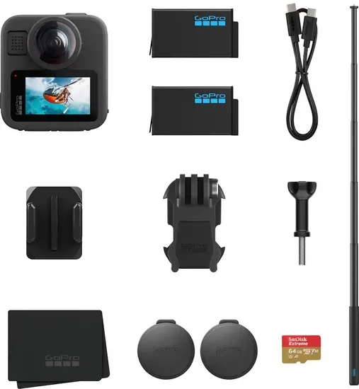 CAMERA GOPRO MAX2 TRUE 8K 360 BUNDLE COM LENS KIT BLACK CHDFZ-311-TH - Imagem 2