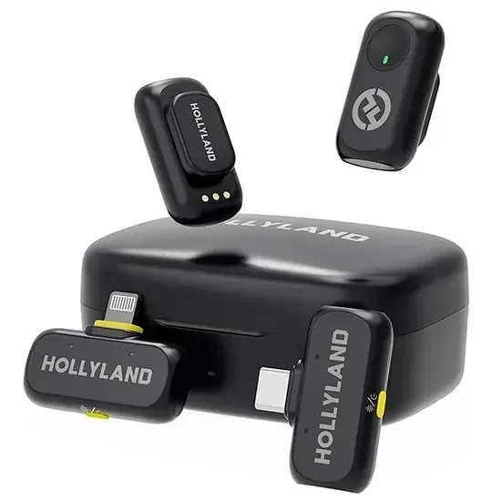MICROFONE HOLLYLAND LARK A1 COMBO USB-C/LIGHTNING PRETO
