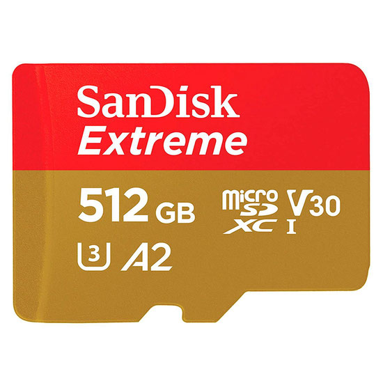 MEMORIA MICRO SD SANDISK EXTREME 512GB C/ ADAPTADOR 190-130MBS
